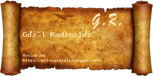 Gál Radiszló névjegykártya